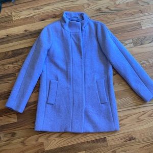 J. Crew Size 8 Purple Wool Poly Blend City Coat F5325
